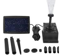Pompa solare per laghetto da 1,5 W, 7 V, kit per fontana sommergibile per giardino, decorazione per esterni, colore nero
