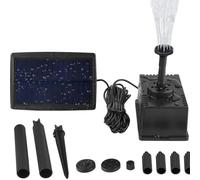 Pompa solare per laghetto da 1,5 W, 7 V, kit sommergibile con pannello monocristallino per giardino, acqua, piscine all'aperto, decorazione per vaschetta per uccelli, colore nero