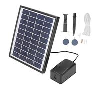 Pompa Solare per Laghetto da 10V 6W, Kit Pompa Aria con Pietra per Bolle, Pannello Regolabile 180° - Alimentazione Solare, Risparmio Energetico, Ideale per Giardino e Trasporto Acquatici