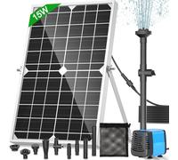 Pompa solare per stagno pompa solare per fontana 15W con portata 720 L/h e 4 modalità di spruzzo cavo elettrico da 5 m ideale per fontane esterne stagni acquari cascade e decorazioni da giardino