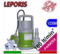 POMPA SOMMERGIBILE MARTA 550 LEPORIS180L/MIN 230V IN PLASTICA