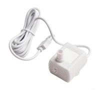 Pompa sommergibile USB da 3 W DC 5 V-6 V, portata 500 l/h, per fontana, acquario, roccioso, circolazione dell'acqua con cavo da 1,2 m, nero o bianco (bianco)