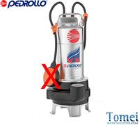 POMPA Sommergibile VORTEX Acque Luride Acciaio 1Hp VX10/50-N 5M 380V Pedrollo