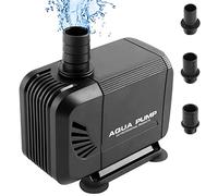 Pompa sommersa 3000l/h,40W,pompa sommersa anfibica per laghetto, pompa ad acqua silenziosa, pompa per laghetto con filtro, testa 2,8 m e 3 ugelli da 19 - 22 - 25 mm, per acquario, laghetto