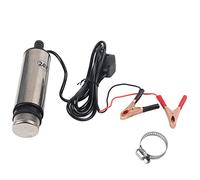 Pompa Sommersa Acciaio Inossidabile DC 24V 35-40L/min per Trasferimento Gasolio Acqua 18x5 cm Argento