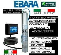POMPA SOMMERSA AUTOMATICA AD INVERTER CON CONTROLLO VELOCITA' HP1-1.5-2 V230 MON