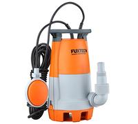 Pompa sommersa da giardino FUXTEC per acque reflue 350 Watt, max. 7500 l/h, altezza di mandata max. 6 m, diametro fino a 20 mm, interruttore a galleggiante regolabile in continuo