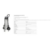 Pompa Sommersa Drenaggio Fognatura Hp 0.75 Acciaio Inox Lowara Xylem