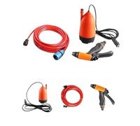 Pompa sommersa elettrica da 12 V e 20 W, set di rubinetto portatile for lavatrice, kit doccia da campeggio(12V Car Washer Kit)