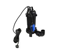 Pompa Sommersa per Acque Scure Con Trituratore e Interruttore Galleggiante - WQD 750W, 20.000L/h, Prevalenza Max. 8m - Corpo in Ghisa