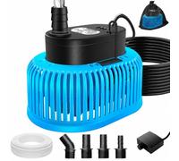 Pompa sommersa, pompa sommersa per acqua sporca e piovana, 75 W, sensore automatico del livello dell'acqua, drenaggio per piscine fuori terra, 4 adattatori, tubo da 4,9 m, cavo da 7,6 m, max 3218 l/h