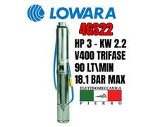 POMPA SOMMERSA POZZI LOWARA 4GS22M 4GS22 HP3 90LT/MIN 18.1 BAR V230 V400