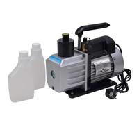 Pompa sottovuoto con distributore a 2 vie manometro set per condizionatori d'aria corpo alluminio 250 ml volume olio 220 V 50 Hz 2,5 CFM con tubo da 152 cm e adattatori per refrigerante R134a R22 R12