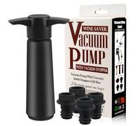 Pompa sottovuoto salva vino con 4 tappi, tappo per vino, conservatore di vino, sigillante riutilizzabile per bottiglie mantiene il vino fresco, ideale come regalo