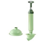 Pompa Stura Scarichi a Pressione, in PVC + Gomma, per L'Intasamento Rapido di Fognature, Adatta per WC, Lavandini, Scarichi a Pavimento, Scarichi (Tipo a Gomito + Tipo Normale) (Verde)
