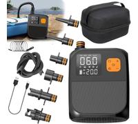 Pompa Sup ricaricabile da 100 l/min, pompa elettrica da 8000 mAh 25 PSI, con schermo tattile a LED a doppio stadio di gonfiaggio e sgonfiaggio, pompa ad aria portatile Sup, adatta per dispositivi