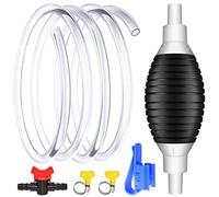 Pompa Trasferimento Liquido dell'Acqua, Portatile Pompa a Mano a Benzina Sifone con 3 Meter Tubo, Pompa Manuale a Sifone ad Alto Flusso per Gasolio Carburante Benzina Olio Acqua Serbatoio di Pesce