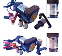 POMPA TRAVASO ELETTRICA CARBURANTE ACQUA OLIO DIESEL 24V 200 WATT AUTO BARCA