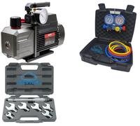POMPA VUOTO BISTADIO 56 LT X CONDIZIONATORE KIT MANOMETRICO 4 VIE DINAMOMETRICA