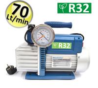 Pompa vuoto bistadio 70 Lt/min per impianti gas R32 R1234YF - vacuometro ed elet