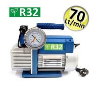 Pompa vuoto monostadio 70 Lt/min per impianti gas R32 R1234YF - vacuometro