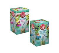 Pompadour 1913 | 1 x Tisana Fredda Drena Cell Betulla e Cocco | 1 x Tisana Gambe Leggere Ortica e Mirtillo | Totale 36 Bustine (90 Gr) | Infusioni Fredde Senza Caffeina
