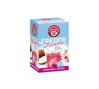 Pompadour® | Fredde Infusioni Karkadé e Cocco - 18 Filtri (45 Gr) | Infusioni Acqua Fredda No Caffeina | Tisana Karkadé Mela Cocco