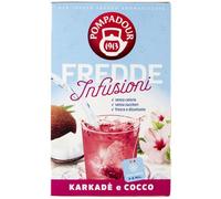 Pompadour Fredde Infusioni Karkade e Cocco, Confezione da 18