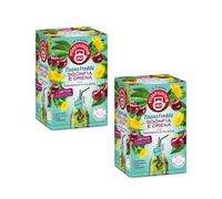 Pompadour® | Infuso Freddo Sgonfia e Drena - 2 x 18 Filtri (90 Gr) | Infusioni Acqua Fredda No Caffeina | Tisana Tarassaco e Ciliegia
