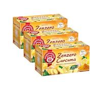 Pompadour, Infuso Zenzero e Curcuma, 60 Filtri (3 Confezioni da 20 Filtri), Depurativo e Speziato, 100% Naturale, Senza Lattosio, Glutine e Allergeni