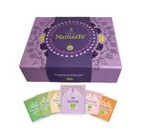Pompadour Namaste Collection pregiata 60 filtri con chiusura magnetica: Felice Armonia,Risveglio dei Sensi,Puro Rilassamento,Benessere Interiore,Tè Bianco,Tè Verde con Matcha, senza Lattosio e Glutine