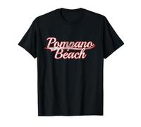 Pompano Beach Florida Gold Coast Vintage Varsity Distressed Maglietta