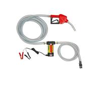 Pompe carburante per motore auto Pompa diesel, pompa per olio combustibile con tubo flessibile, autoadescante elettrica, 12 V, 45 l, pistola automatica Pompa carburante elettrica(Red)
