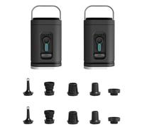 Pompe elettriche a doppia modalità con illuminazione a LED 5 ugelli alimentati tramite USB, adatte per interni ed esterni, gonfiaggio necessario gonfiatore deflatore per campeggio