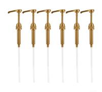 Pompe per sciroppo, erogatore per sciroppo, 6 pezzi, design ergonomico con stelo regolabile da 19,5 cm, resistente alle perdite, per l'uso quotidiano in cucina, bagno e caffè (28/410)