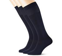 Pompea Microfibra Calze al Ginocchio, Blu (Blu 0070), 39/42 (Taglia Produttore:S/M) (Pacco da 3) Uomo