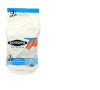 POMPEA 3 PAIA CALZINI SPORTIVI ART. BIKE SOCKS COTONE UOMO E DONNA (39/42, Bianco)