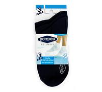 Pompea Calzini sportivi Bike Socks – 3 paia cotone Uomo e Donna 43/46 Nero