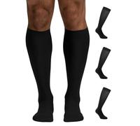 Pompea Microfibra Calze al Ginocchio, Nero (Nero 0071), 43/46 (Taglia Produttore:L/XL) (Pacco da 3) Uomo