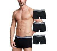 POMPEA 3 Pezzi Boxer Uomo in Cotone Elasticizzato, Mutande Uomo con Cinturino a Contrasto