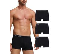 POMPEA 3 Pezzi Boxer Uomo in Cotone Elasticizzato Seamless, Mutande con Cinturino Elastico Logato