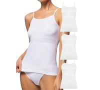 POMPEA 3 Pezzi Canotta Donna in Microfibra con Spalline Strette