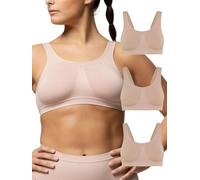 Pompea Brass. Comfort Size Reggiseno, Opaque, Basic Skin, XXL di più (Pacco da 3) Donna