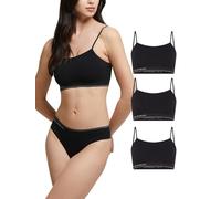 POMPEA 3 Pezzi Reggiseno Senza Ferretto Invisibile, Brassiere Seamless in Morbida Microfibra con Spalla Stretta, Effetto Seconda Pelle