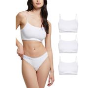 POMPEA 3 Pezzi Reggiseno Senza Ferretto Invisibile, Brassiere Seamless in Morbida Microfibra con Spalla Stretta, Effetto Seconda Pelle