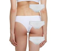 POMPEA 3 Pezzi Slip Brasiliana Donna in Morbida Microfibra, Intimo Donna (Bianco, L/XL)