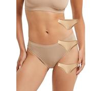 POMPEA 3 Pezzi Slip Brasiliana Donna in Morbida Microfibra, Mutande Donna Senza Cuciture