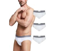 POMPEA 3 Pezzi Slip Uomo in Cotone Elasticizzato, Mutande Uomo con Cinturino a Contrasto