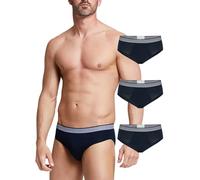 POMPEA 3 Pezzi Slip Uomo in Cotone Elasticizzato, Mutande Uomo con Cinturino a Contrasto