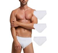 POMPEA 3 Pezzi Slip Uomo in Cotone Elasticizzato Seamless, Mutande con Cinturino Elastico Logato